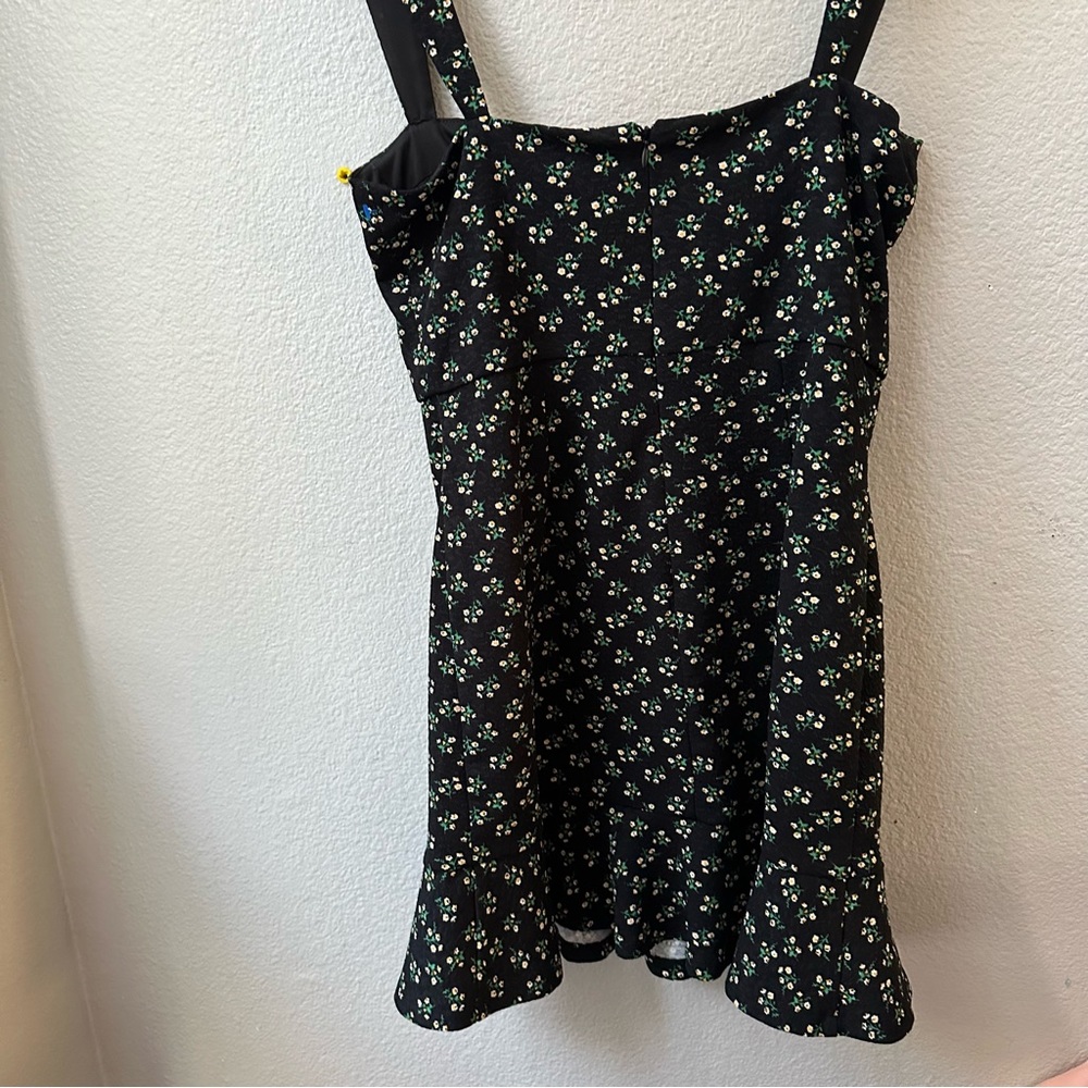 Anthropologie Hutch Ditsy Floral Corset Mini Dress Black womens M - Picture 11 of 12